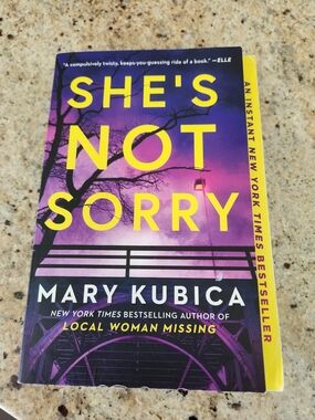 She's Not Sorry - Purple & Yellow Paperback Thriller